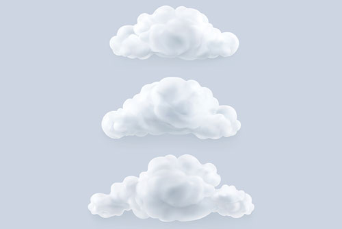 وکتور ابر های کارتونی به همراه فایل قابل ویرایش EPS